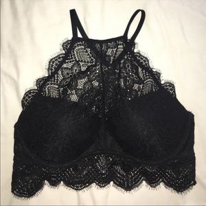 Victorias Secret Pink Lace Halter Bra